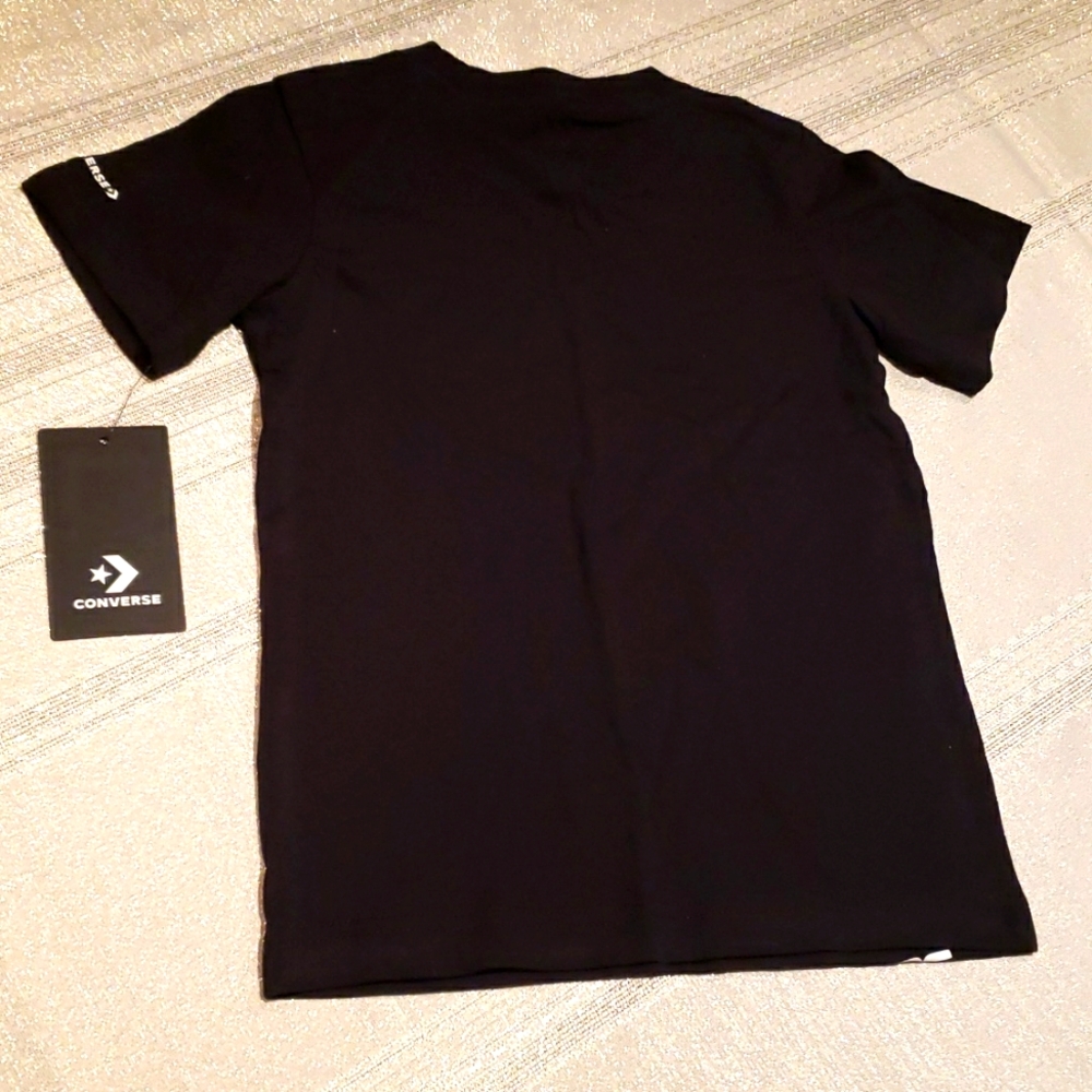 Converse RARE! NEW 1908 Worldwide T-Shirt Tee Boys size 6 (M) BLACK NWT - Picture 4 of 8